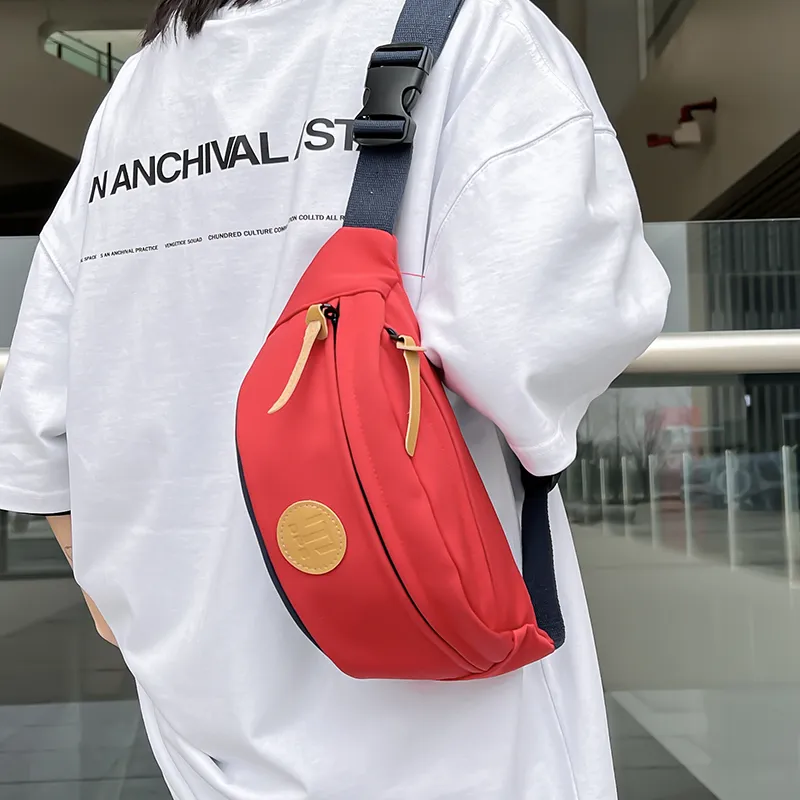 Alcohol Dragon Oxford Sling Bag Regular Unisex Light Gray/Khaki/Orange Red/Lake Green/Black-24