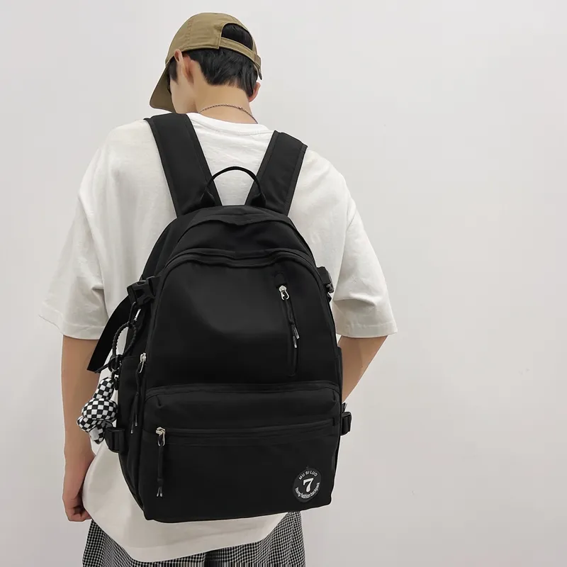 Alcohol Dragon Nylon Fabric Backpack Unisex Red/pink/black/white-18