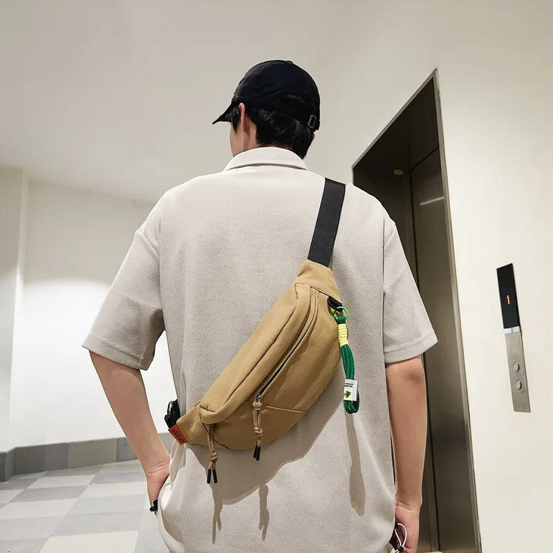 Alcohol Dragon Nylon Sling Bag Regular Unisex Black/Khaki/Red/White/Camel-9