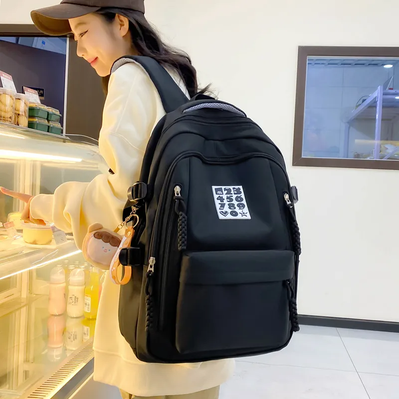 Alcohol Dragon Nylon Backpack Women's Multicolor-4