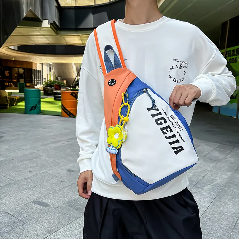 Alcohol Dragon Oxford Sling Bag Regular Unisex White Blue/White Green/Black/White-8