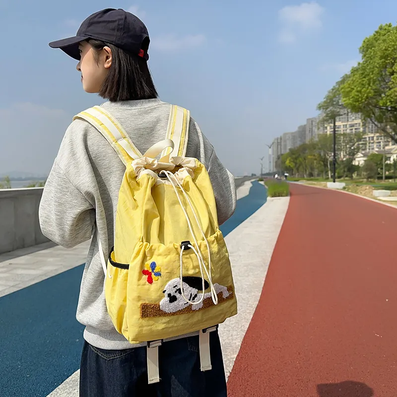 Alcohol Dragon Nylon Backpack Regular Women's Multicolor-24