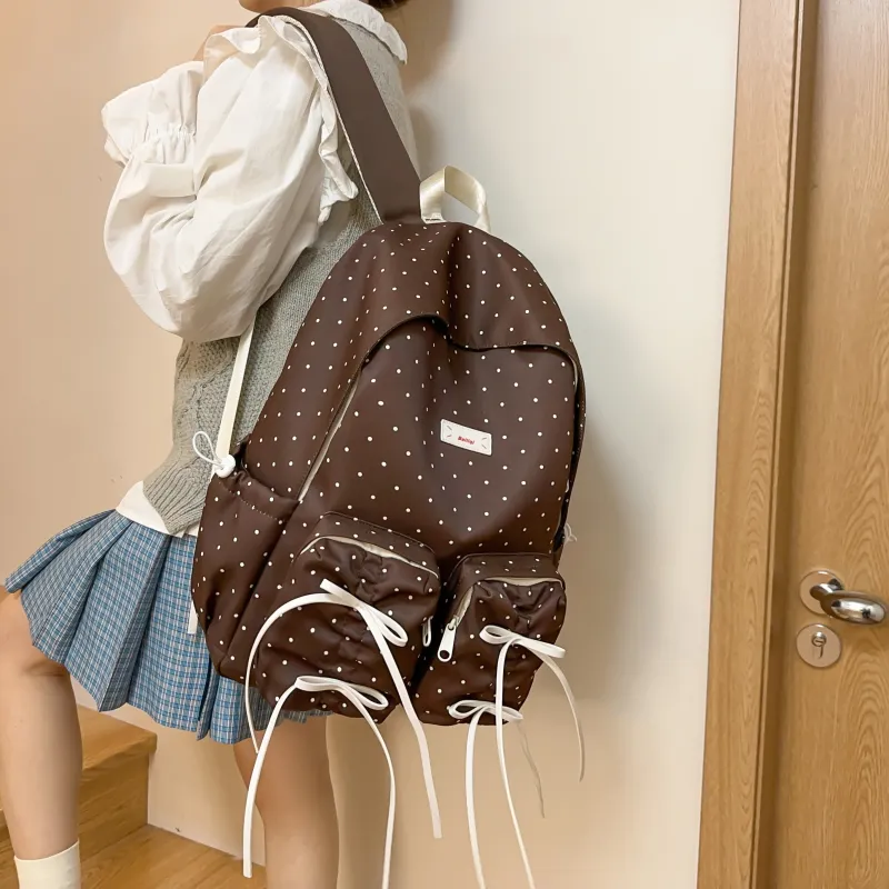 Alcohol Dragon Nylon Backpack Women's Multicolor-20