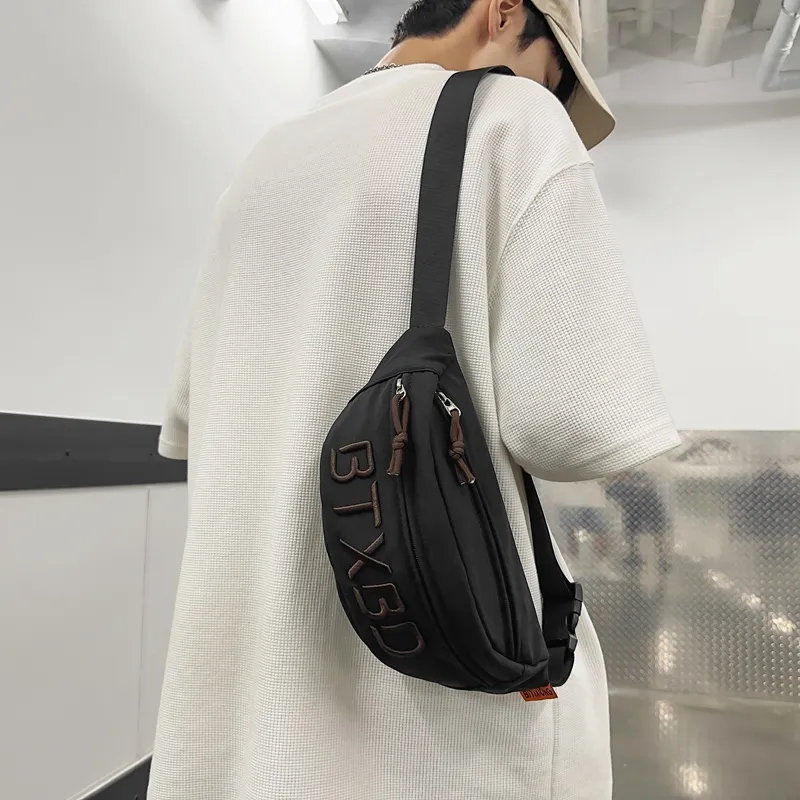 Alcohol Dragon Nylon Fabric Sling Bag Regular Unisex Black/White/Gray/Red/Orange-12