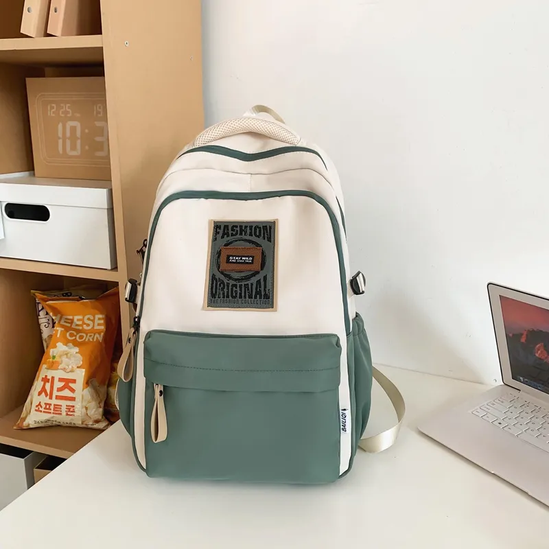 Alcohol Dragon Nylon Backpack Unisex Multicolor-2
