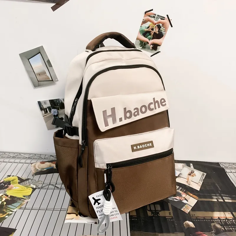 Alcohol Dragon Nylon Backpack Unisex Multicolor-13