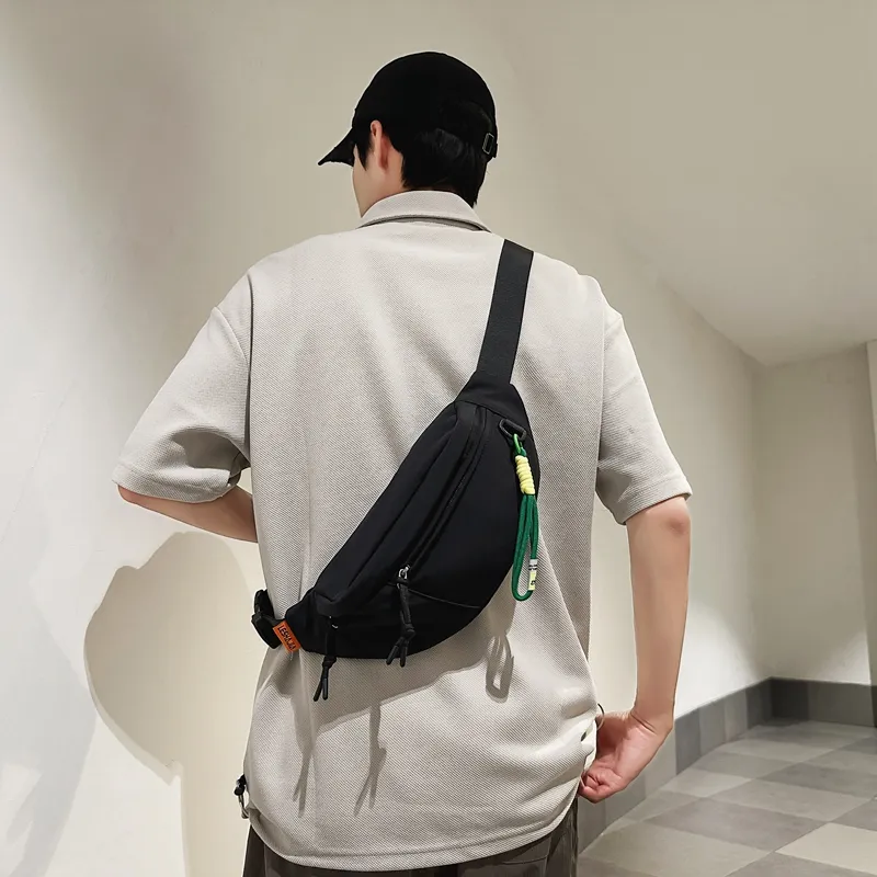 Alcohol Dragon Nylon Sling Bag Regular Unisex Black/Khaki/Red/White/Camel-23