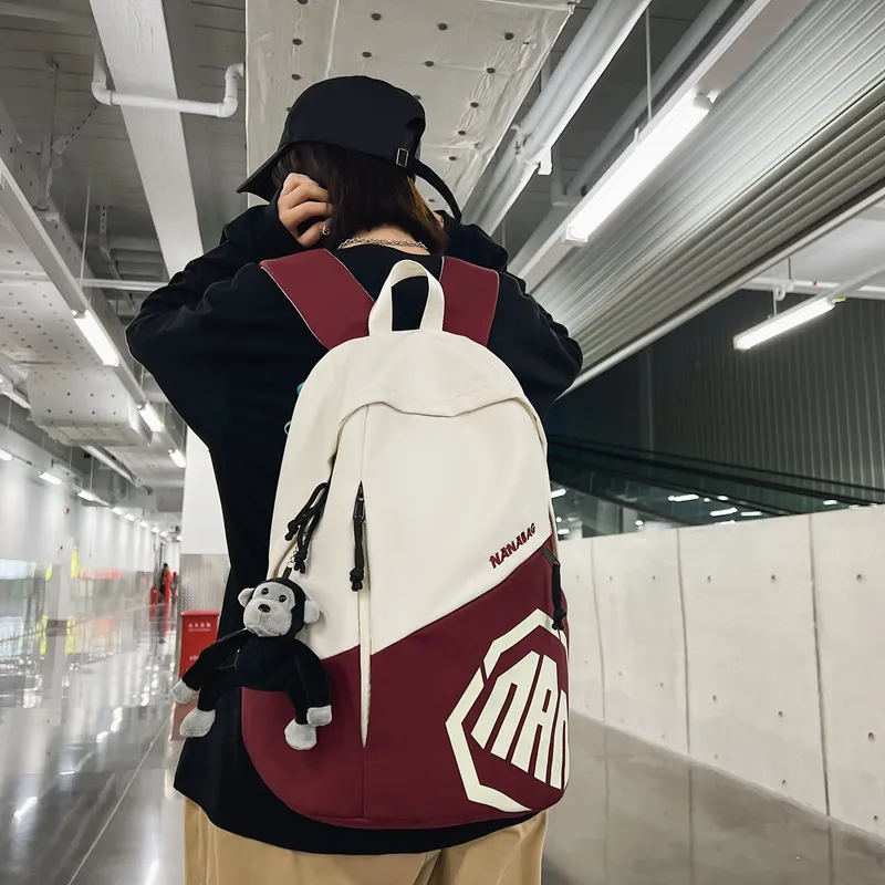 Alcohol Dragon Nylon Backpack Regular Unisex Multicolor-11
