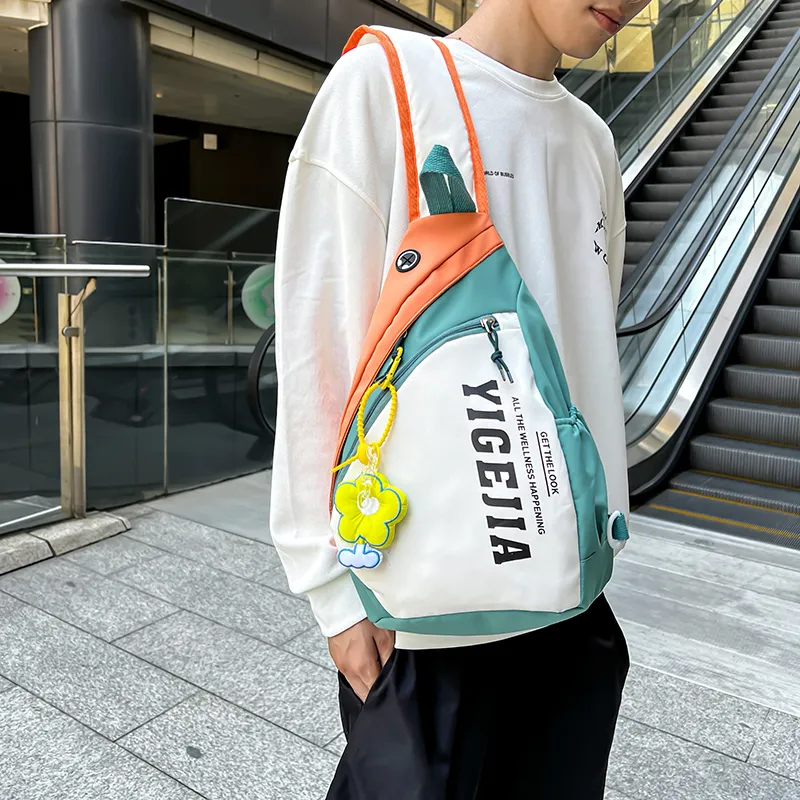 Alcohol Dragon Oxford Sling Bag Regular Unisex White Blue/White Green/Black/White-1