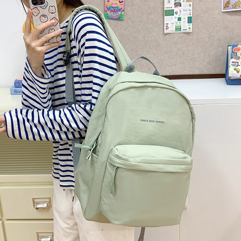Alcohol Dragon Nylon Fabric Backpack Large Size Women's Multicolor-29