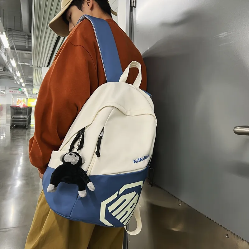 Alcohol Dragon Nylon Backpack Regular Unisex Multicolor-3