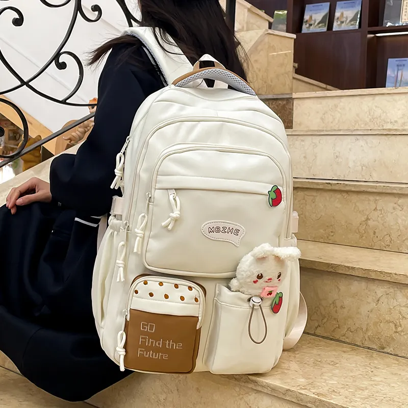 Alcohol Dragon Canvas Backpack Regular Women's Multicolor-10