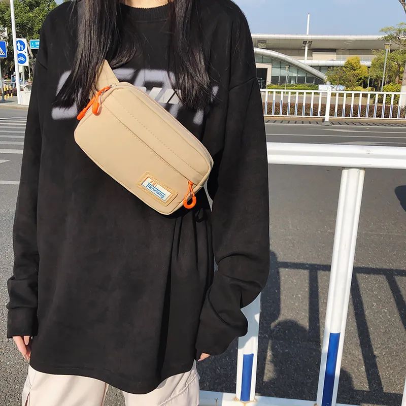 Alcohol Dragon Nylon Sling Bag Regular Unisex White/Brown Black/Khaki-1