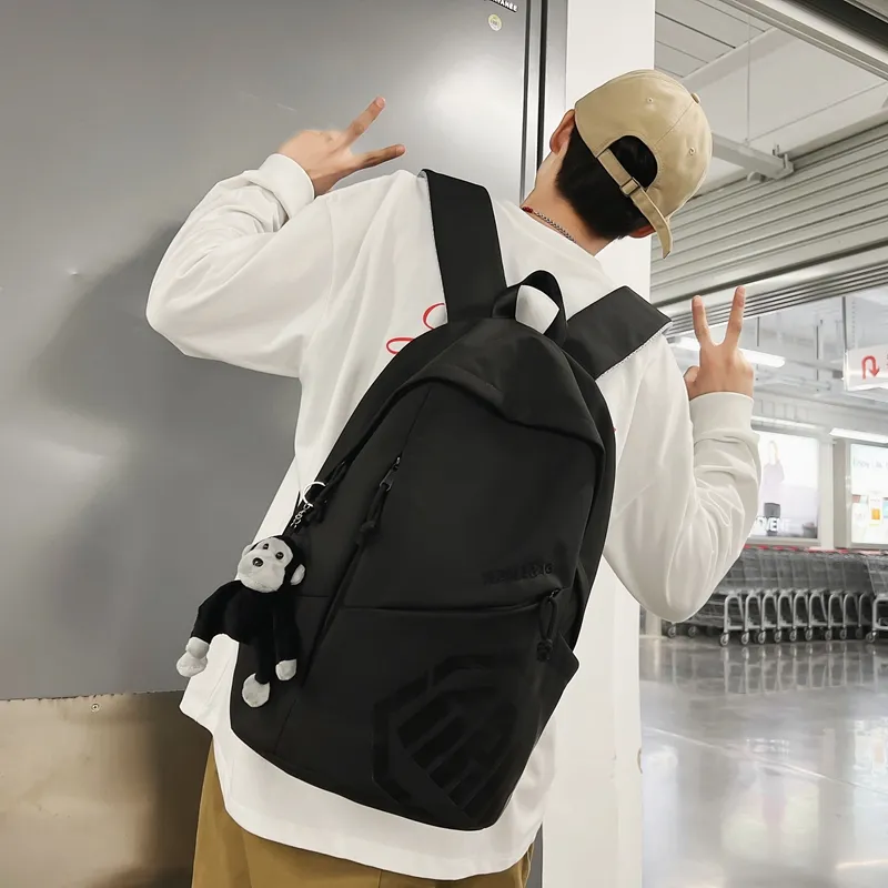 Alcohol Dragon Nylon Backpack Regular Unisex Multicolor-42