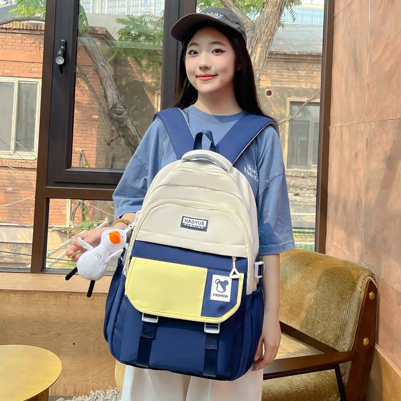 Alcohol Dragon Nylon Fabric Backpack Unisex Multicolor-7