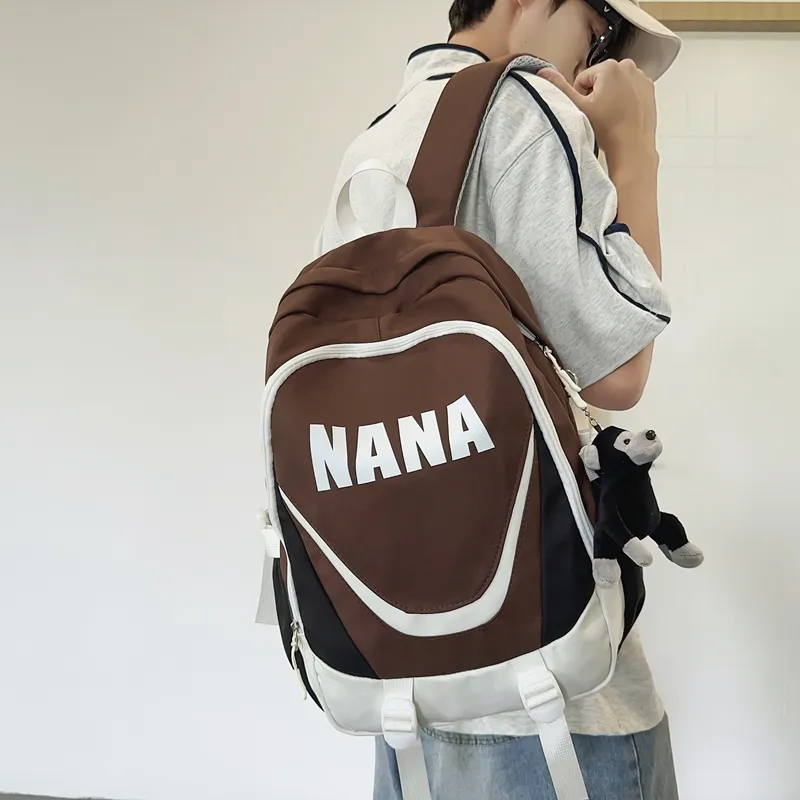 Alcohol Dragon Nylon Backpack Regular Unisex Black/Brown/Red/Blue-2