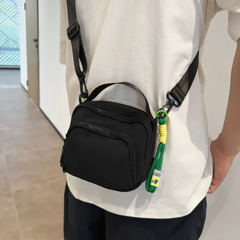 Alcohol Dragon Nylon Shoulder Bag, Crossbody Bag, Handbag Unisex Black/Green/Khaki/White/Orange-9