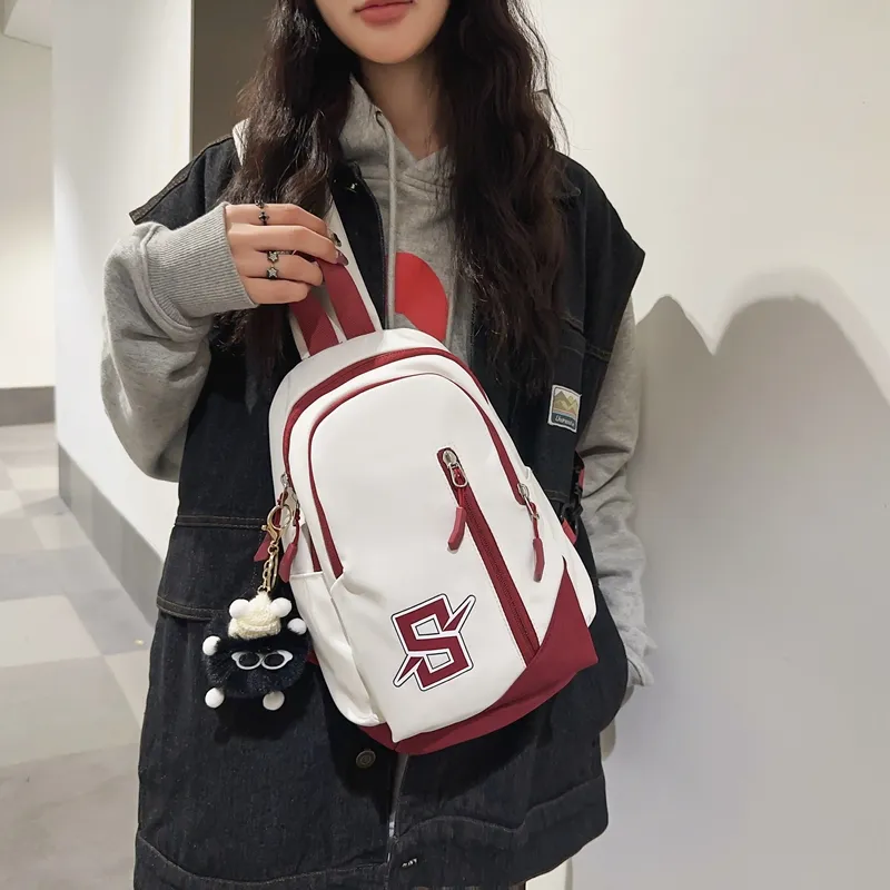 Alcohol Dragon Nylon Sling Bag Regular Unisex Black/Red Blue/White Blue/White Khaki/White Red-6