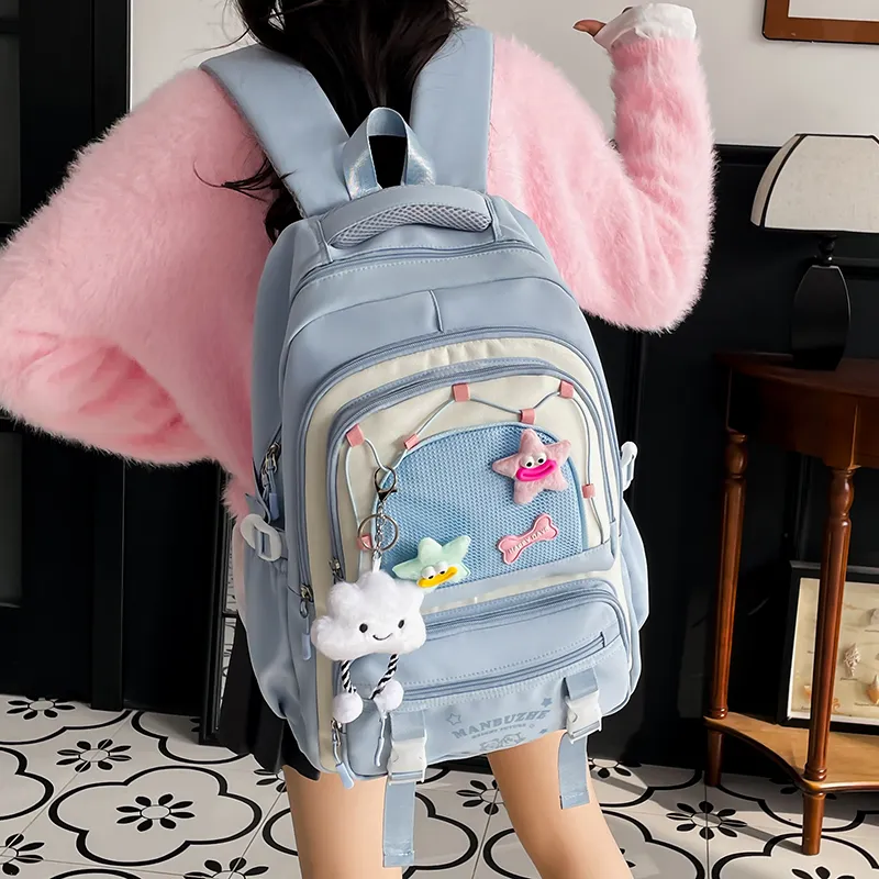 Alcohol Dragon Canvas Backpack Regular Women's Multicolor-28