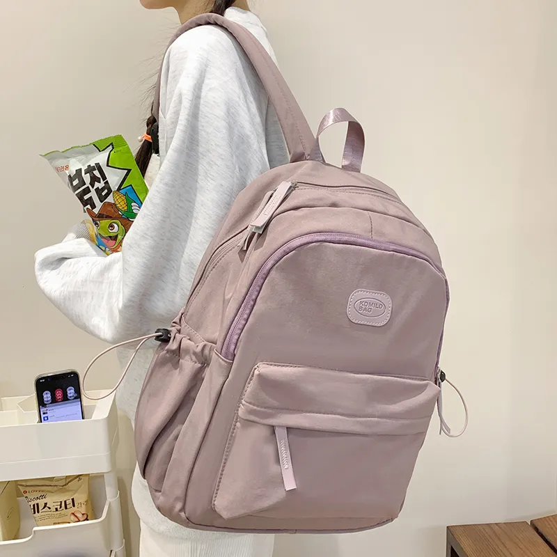 Alcohol Dragon Nylon Fabric Backpack Unisex Multicolor-10