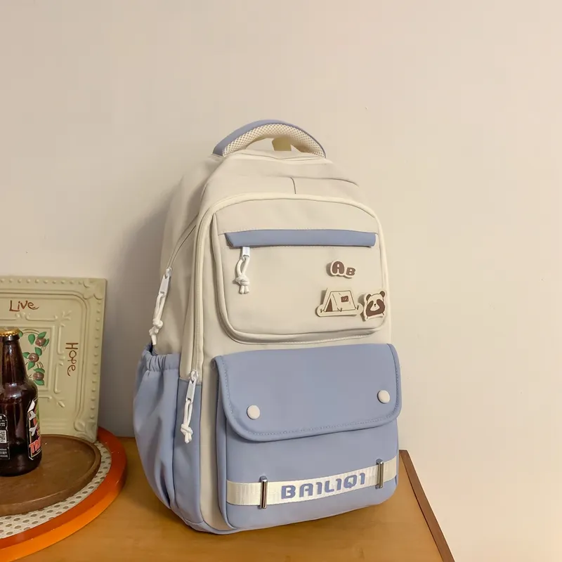 Alcohol Dragon Nylon Backpack Women's Multicolor-13