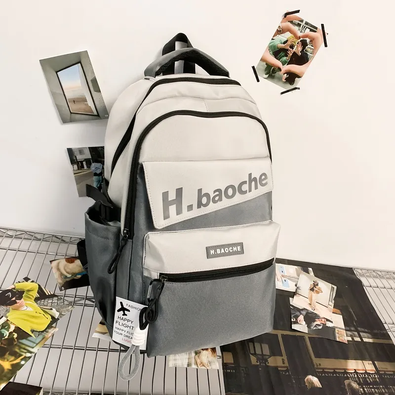 Alcohol Dragon Nylon Backpack Unisex Multicolor-10