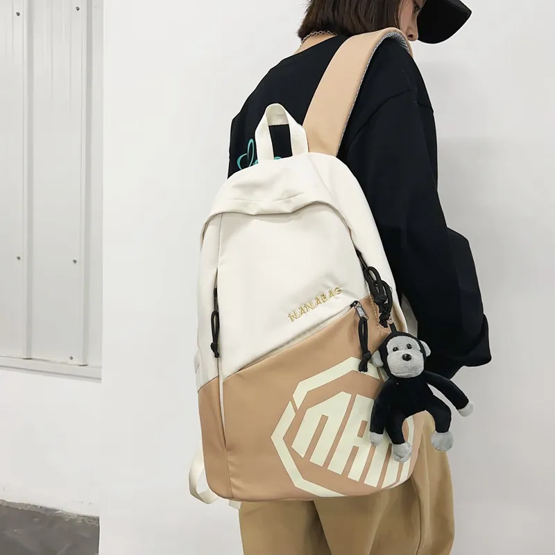 Alcohol Dragon Nylon Backpack Regular Unisex Multicolor-32