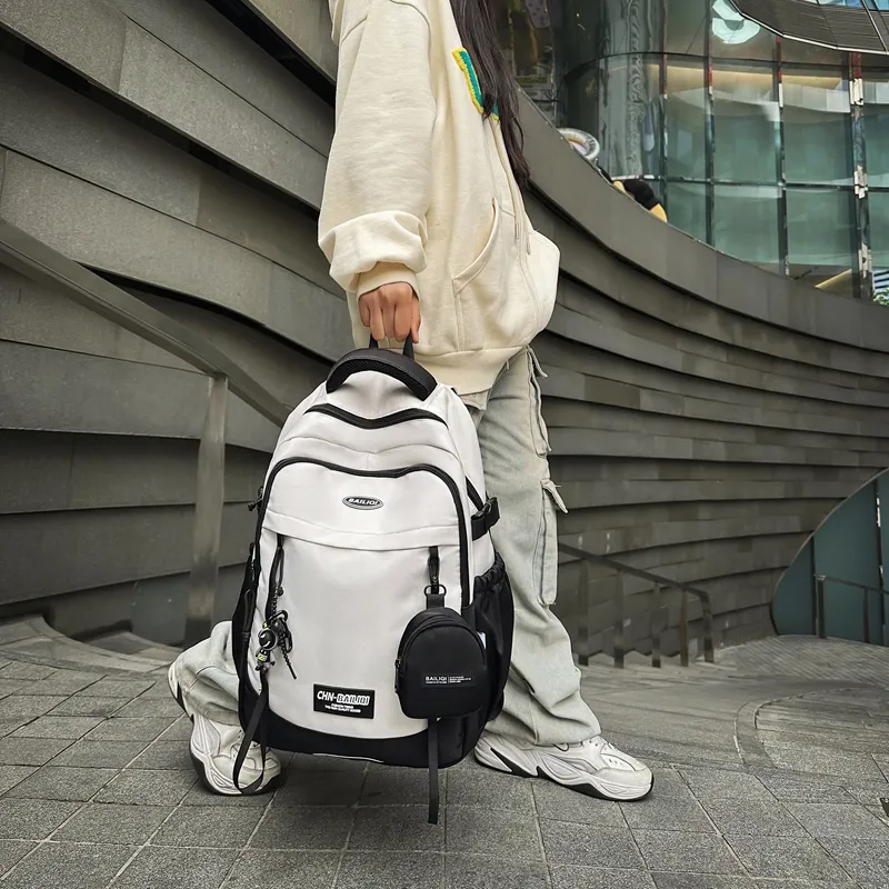 Alcohol Dragon Nylon Backpack Unisex Multicolor-14