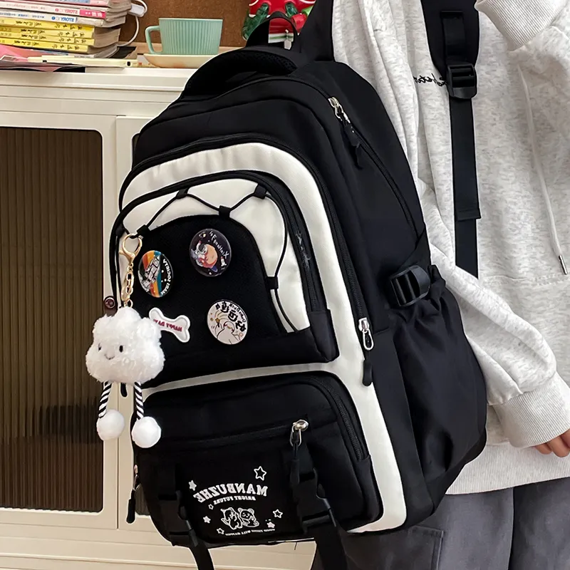 Alcohol Dragon Canvas Backpack Regular Women's Multicolor-3