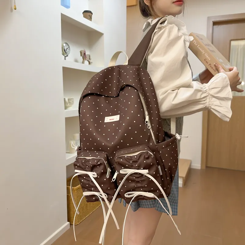 Alcohol Dragon Nylon Backpack Women's Multicolor-21