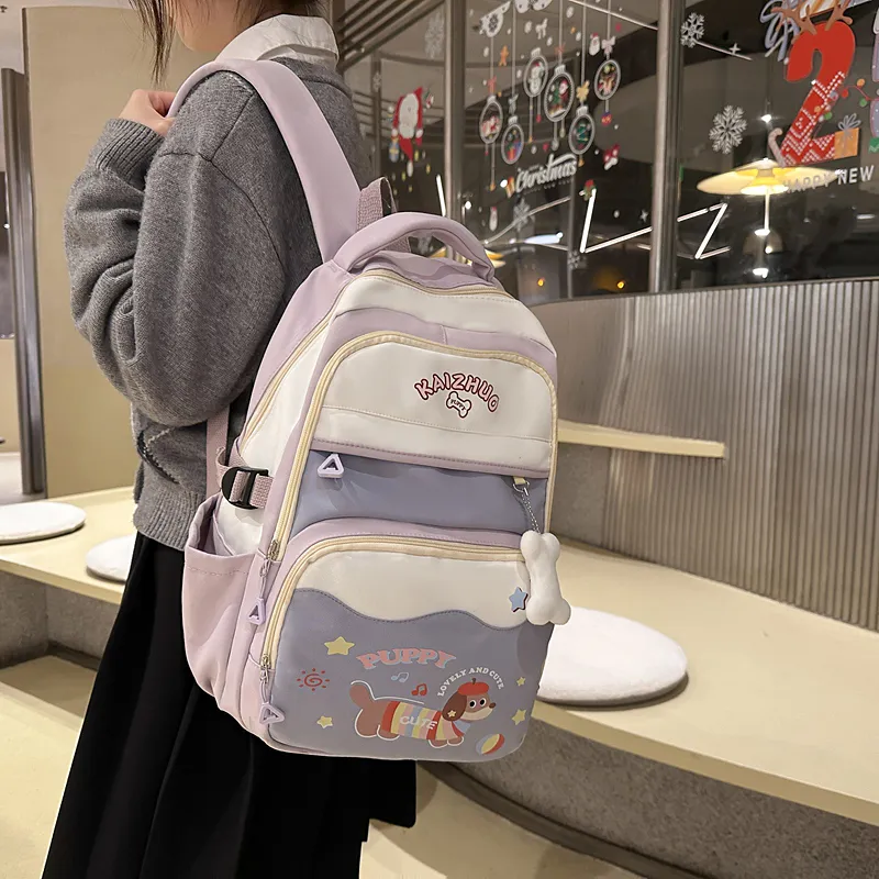 Alcohol Dragon Nylon Backpack Women's Multicolor-27