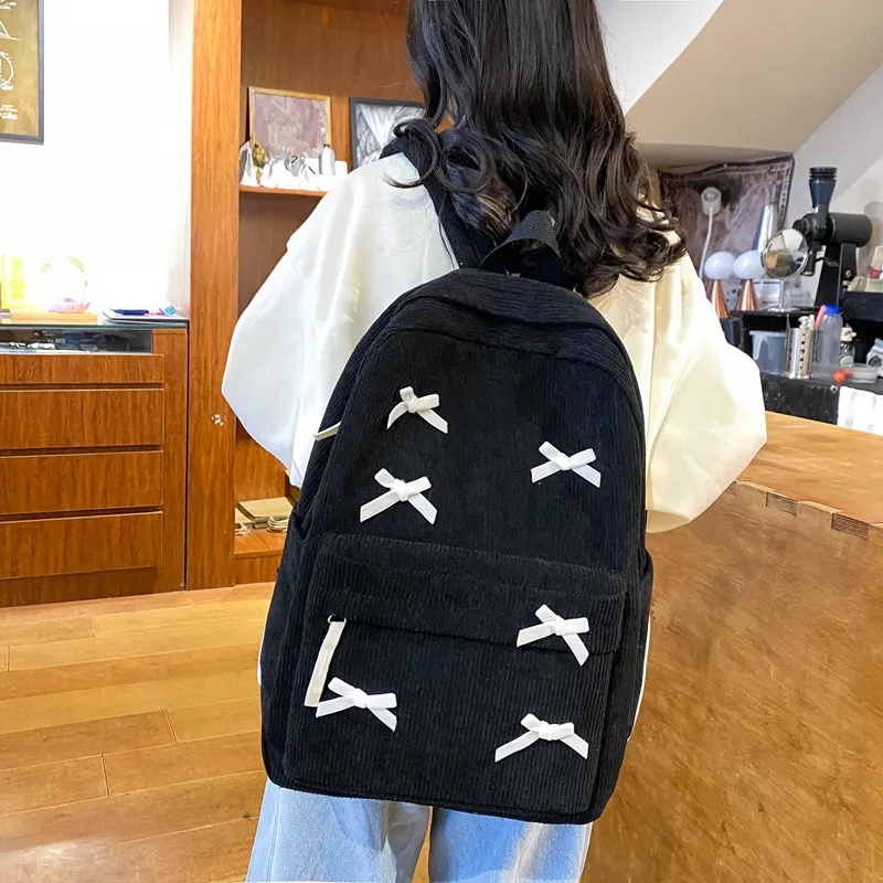 Alcohol Dragon Corduroy Backpack Women's Multicolor-7