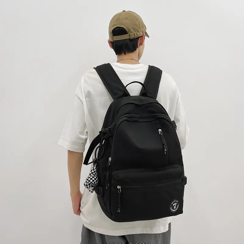 Alcohol Dragon Nylon Fabric Backpack Unisex Red/pink/black/white-13