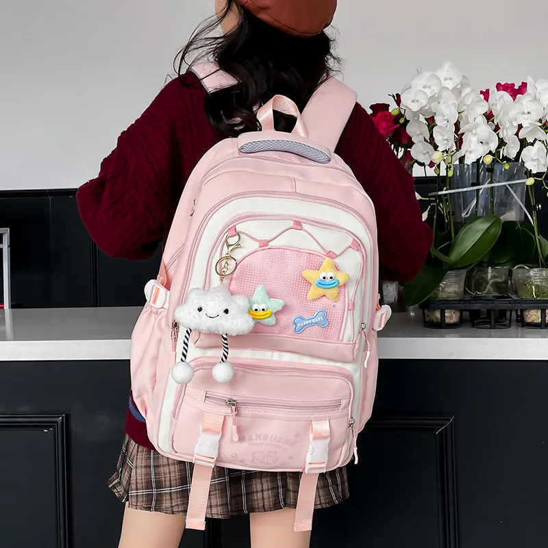 Alcohol Dragon Canvas Backpack Regular Women's Multicolor-21