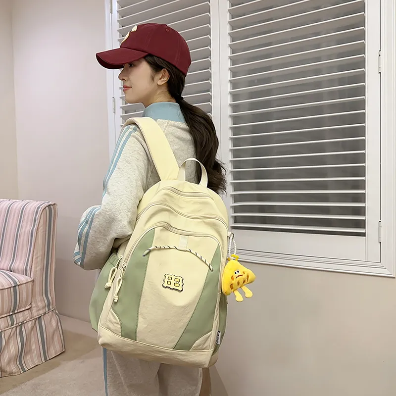 Alcohol Dragon Nylon Backpack Women's Multicolor-3