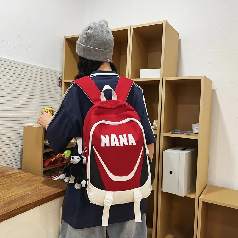 Alcohol Dragon Nylon Backpack Regular Unisex Black/Brown/Red/Blue-6
