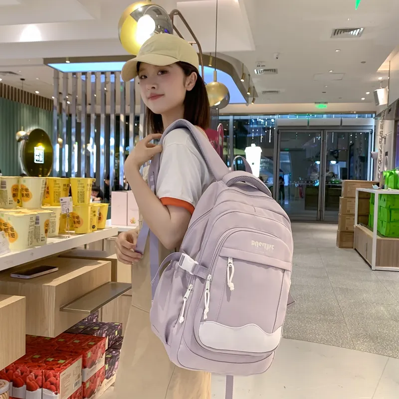 Alcohol Dragon Nylon Backpack Women's Multicolor-26