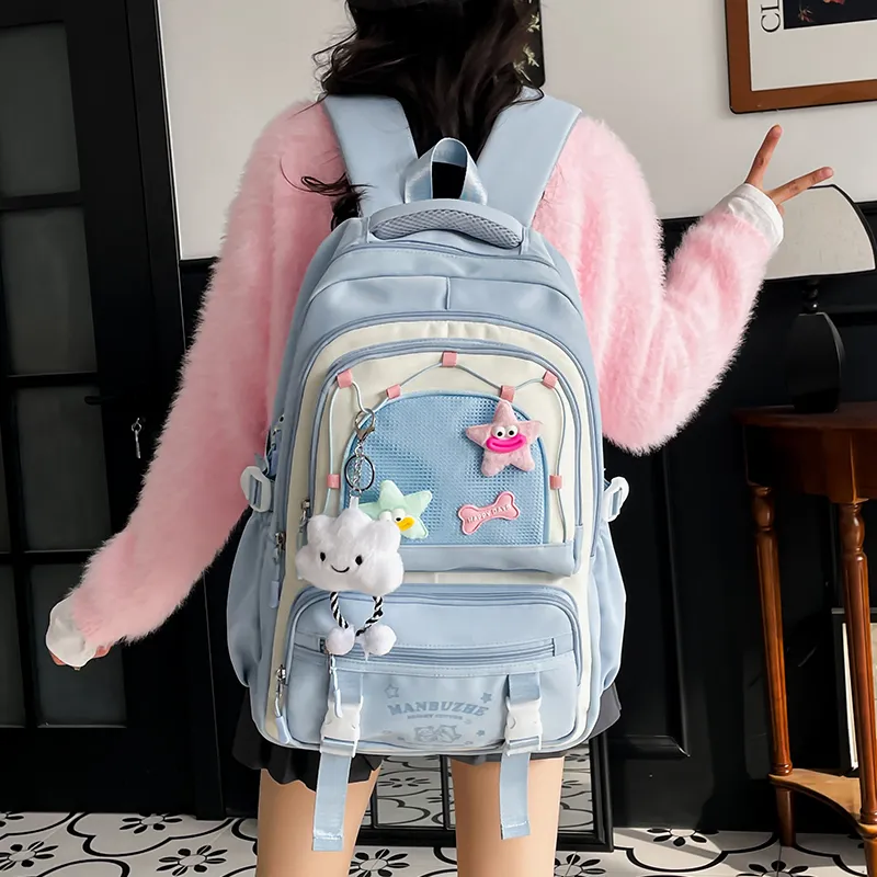 Alcohol Dragon Canvas Backpack Regular Women's Multicolor-27