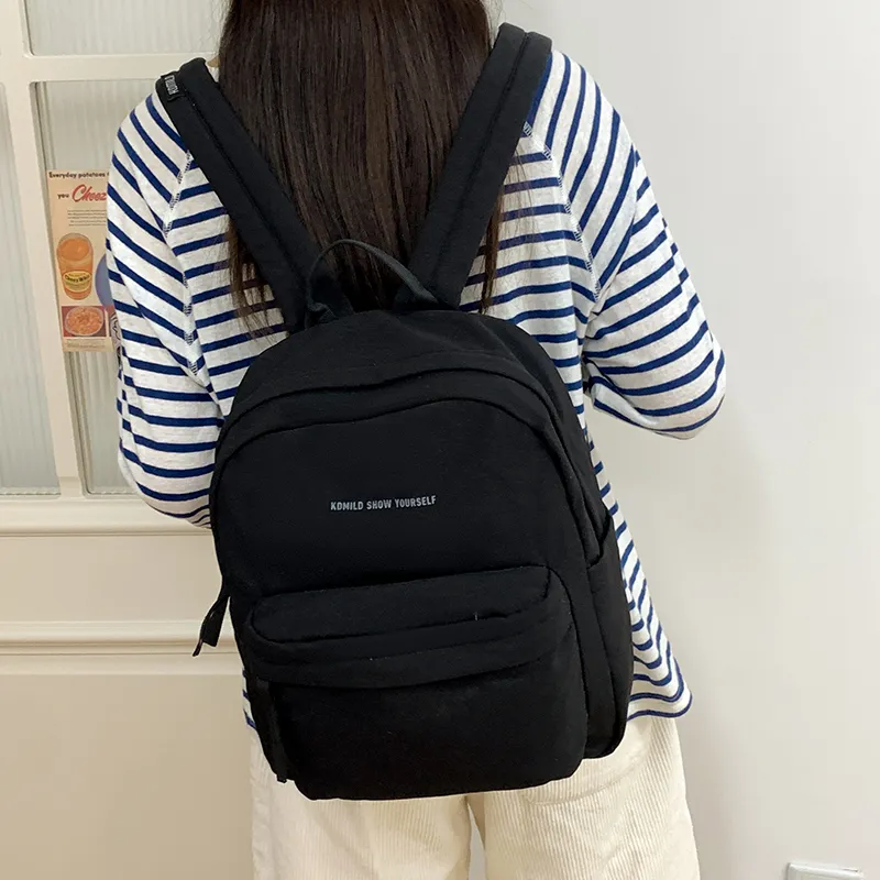 Alcohol Dragon Nylon Fabric Backpack Large Size Women's Multicolor-3