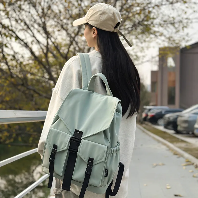 Alcohol Dragon Nylon Backpack Regular Unisex Multicolor-23