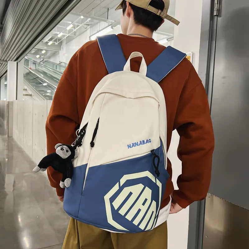 Alcohol Dragon Nylon Backpack Regular Unisex Multicolor-5