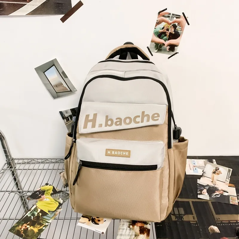 Alcohol Dragon Nylon Backpack Unisex Multicolor-16