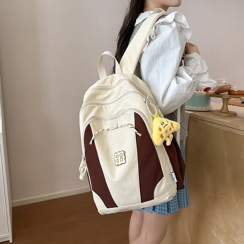 Alcohol Dragon Nylon Backpack Women's Multicolor-11