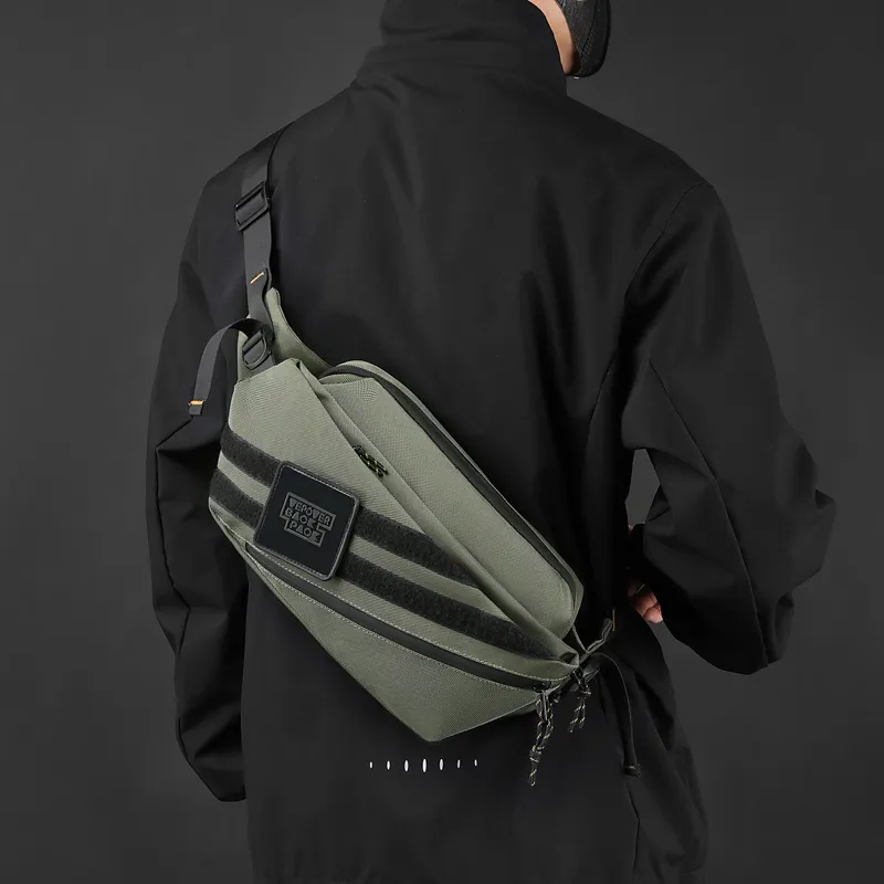 Alcohol Dragon Nylon Fabric Sling Bag Regular Unisex Black/Army Green/Camouflage/Gray/Dark Blue-3