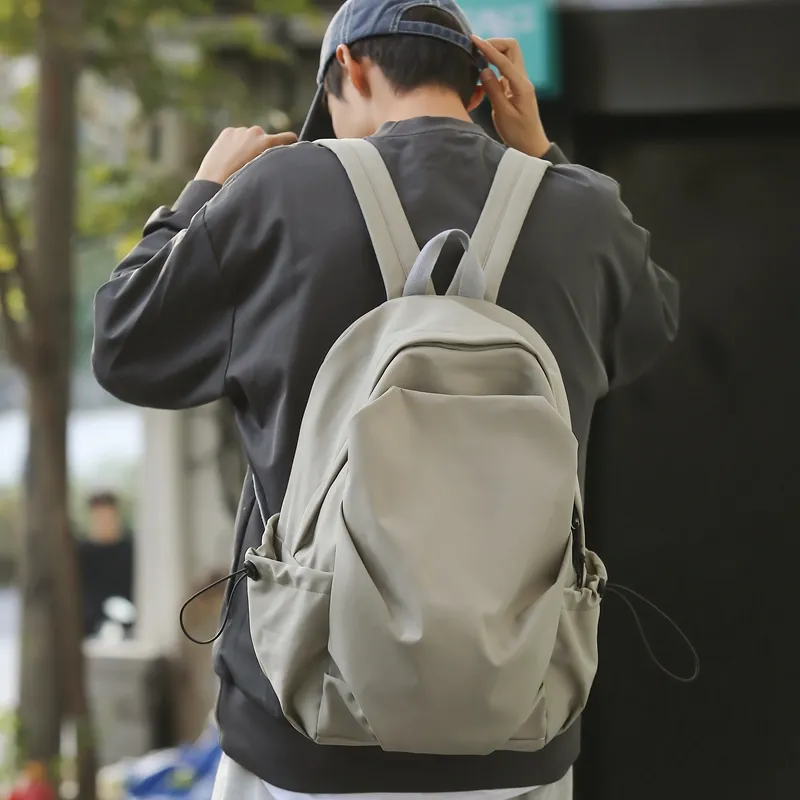 Alcohol Dragon Nylon Backpack Unisex Black/Blue/Green/White/Khaki-4