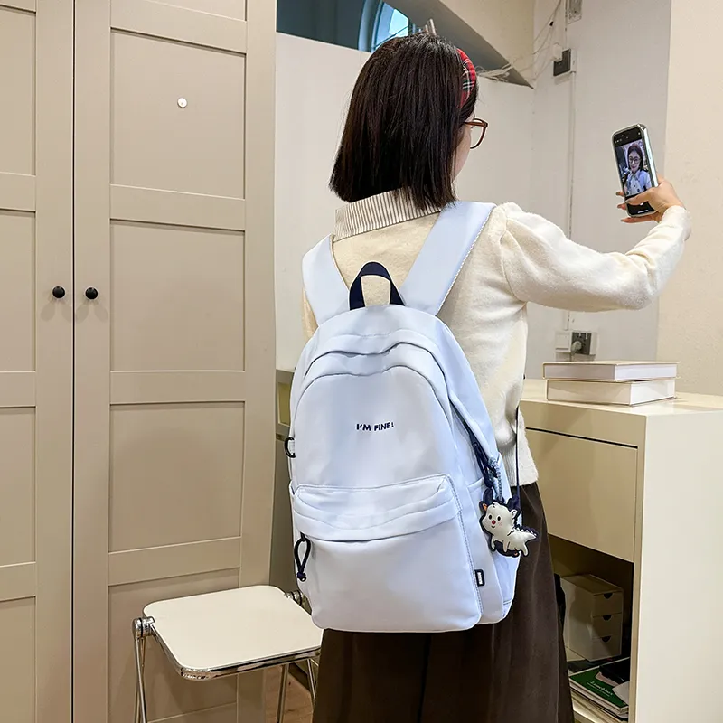 Alcohol Dragon Nylon Backpack Regular Women's Multicolor-33