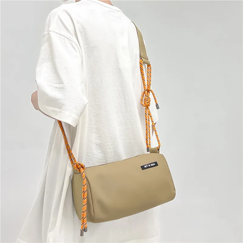 Alcohol Dragon Microfiber Fabric Shoulder Bag Regular Unisex White/Black/Khaki/Green-8