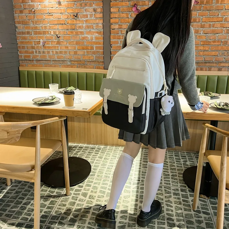 Alcohol Dragon Nylon Backpack Regular Women's Multicolor-6