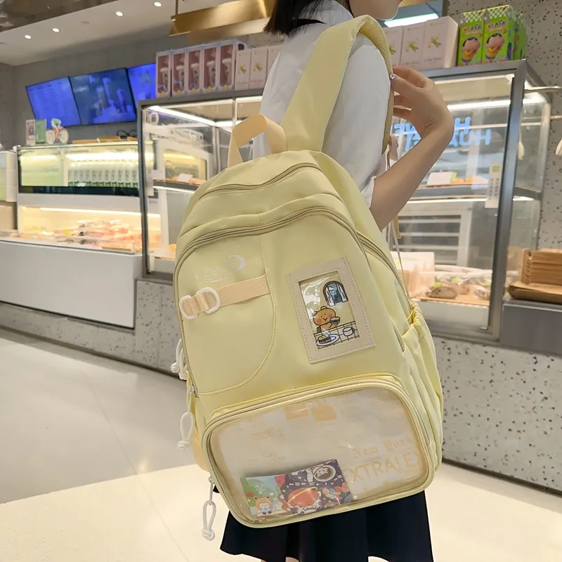 Alcohol Dragon Nylon Backpack Regular Women's Multicolor-31
