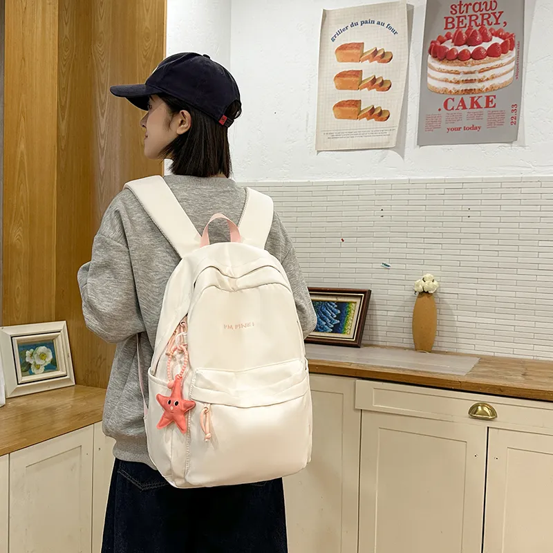 Alcohol Dragon Nylon Backpack Regular Women's Multicolor-19